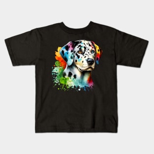 Watercolor Catahoula Leopard Kids T-Shirt